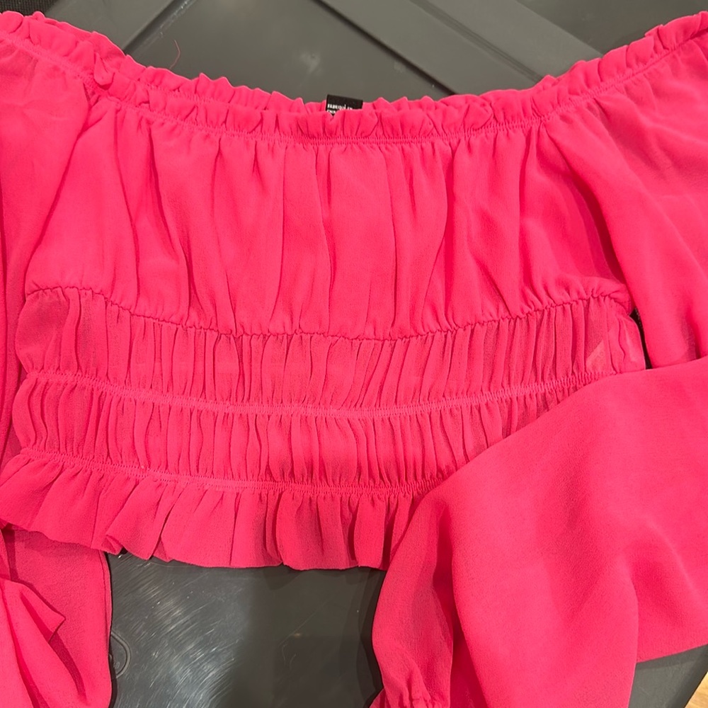 Hot pink crop top